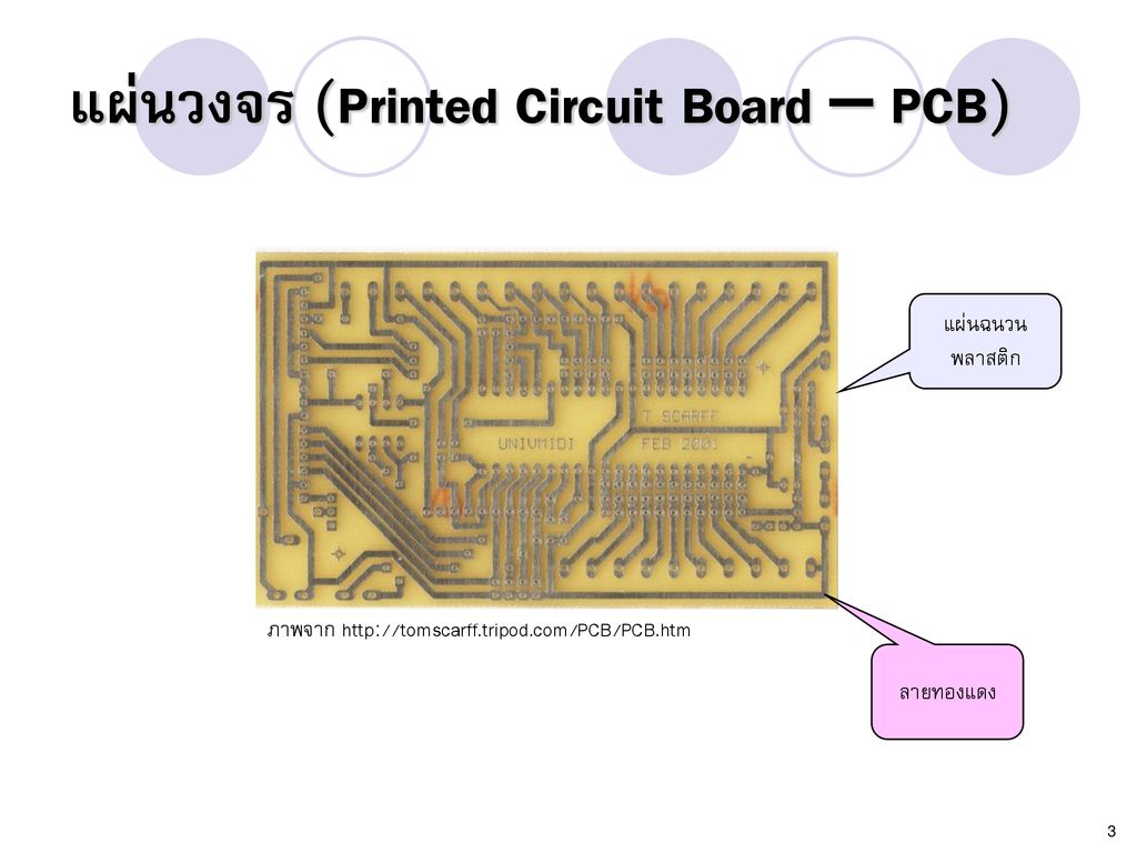 แผ่นวงจร (Printed Circuit Board – PCB)