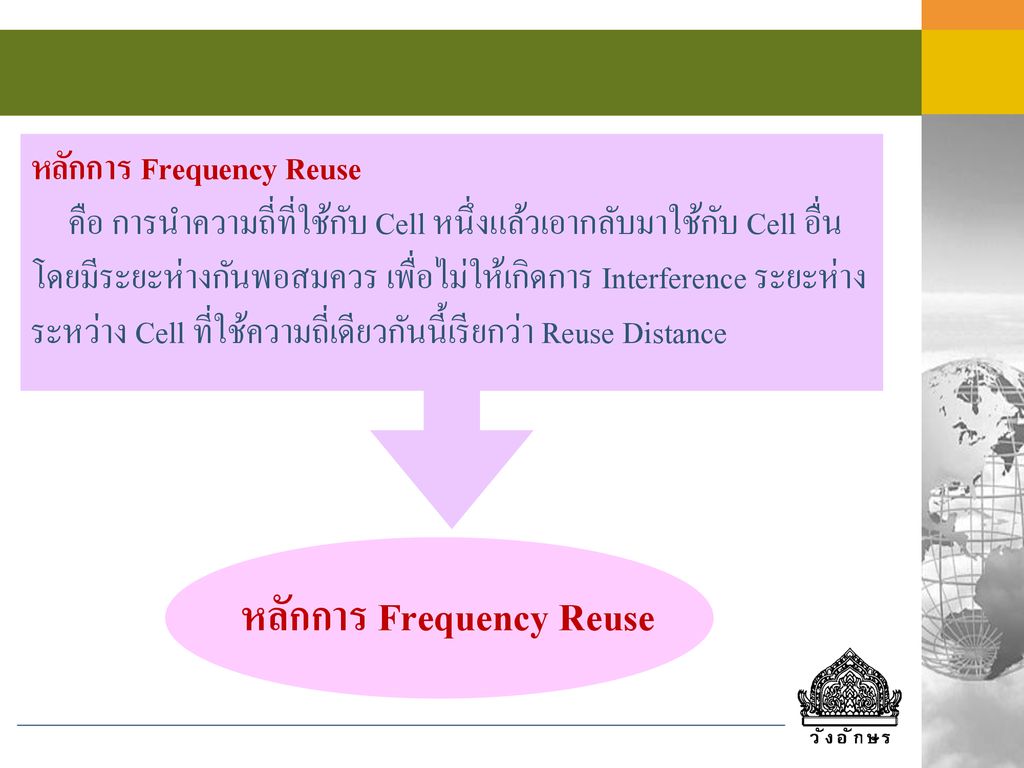 หลักการ Frequency Reuse