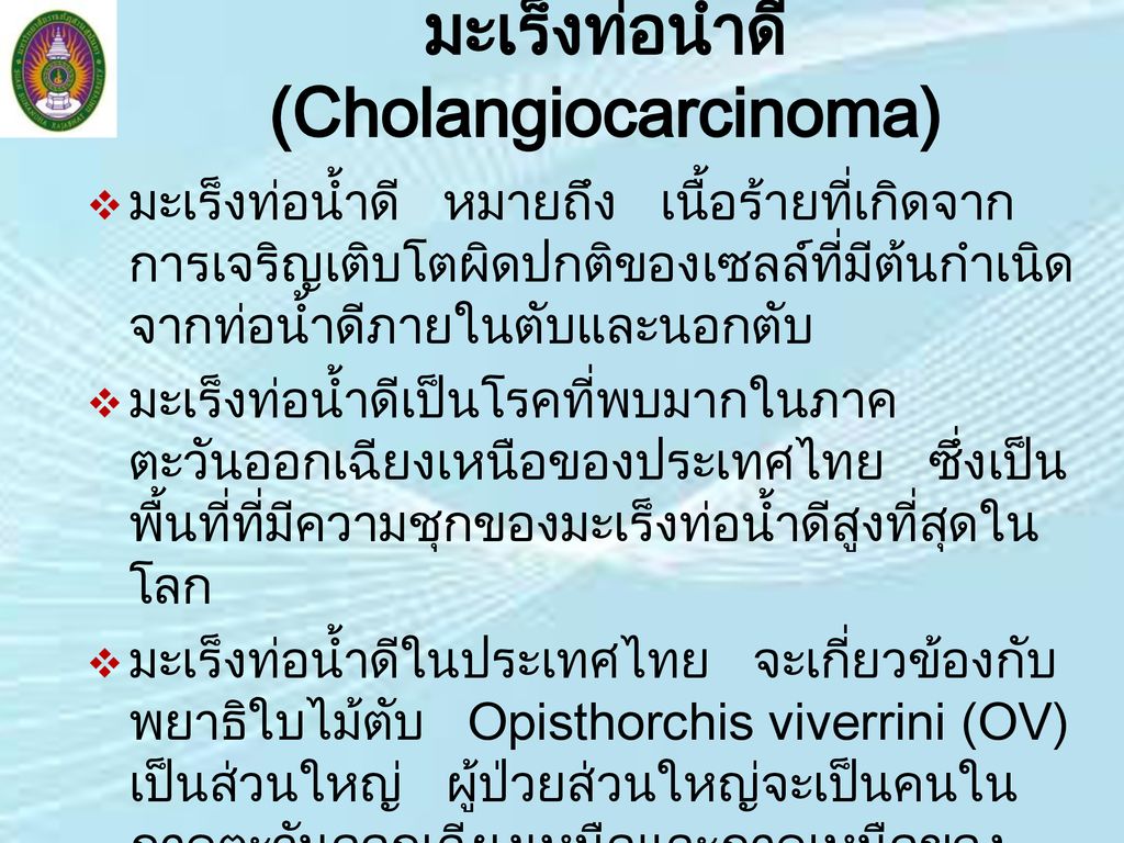มะเร็งท่อน้ำดี (Cholangiocarcinoma)