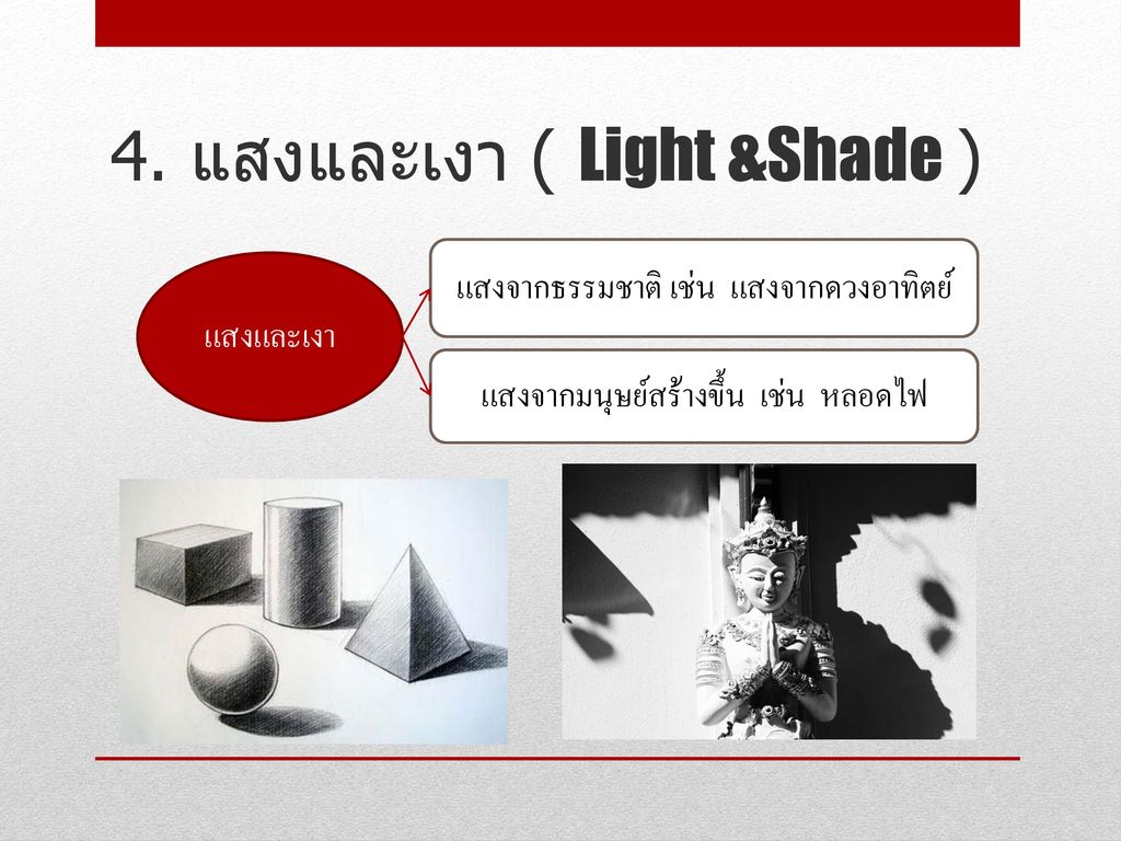 4. แสงและเงา ( Light &Shade )