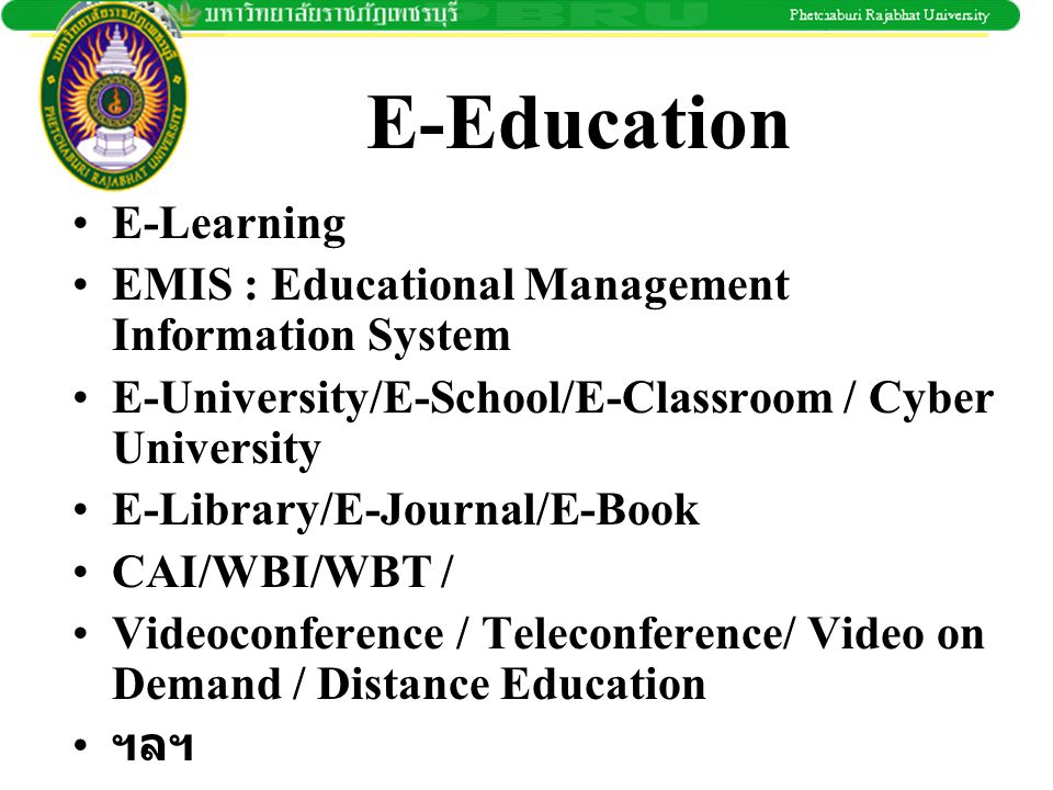 E-Education E-Learning