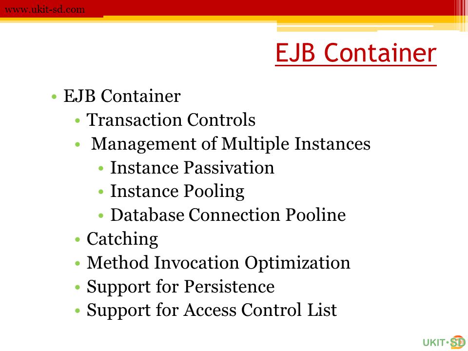 EJB Container EJB Container Transaction Controls
