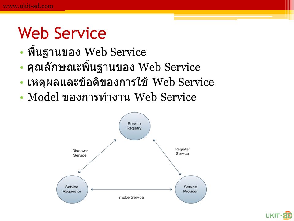 Web Service พื้นฐานของ Web Service คุณลักษณะพื้นฐานของ Web Service