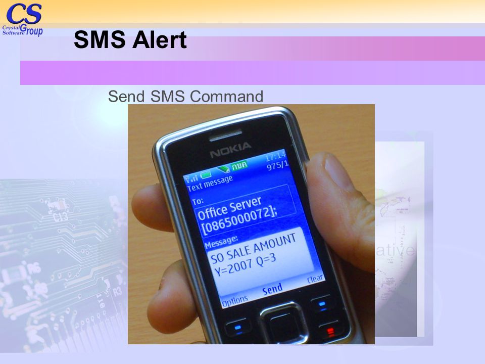SMS Alert Send SMS Command