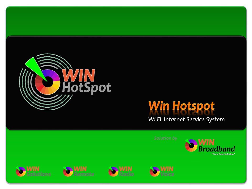 Win Hotspot Wi-Fi Internet Service System Solution by
