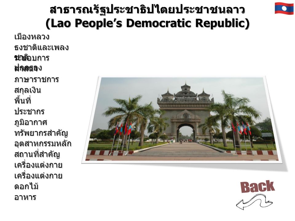 สาธารณรัฐประชาธิปไตยประชาชนลาว (Lao People’s Democratic Republic)