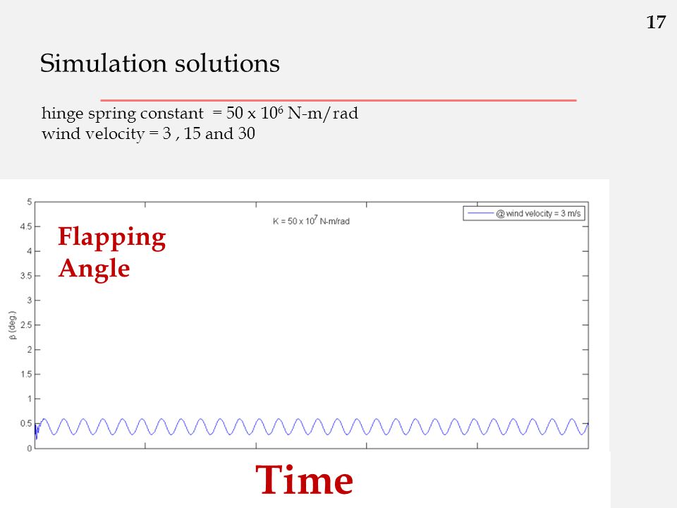 Time Simulation solutions Flapping Angle 17