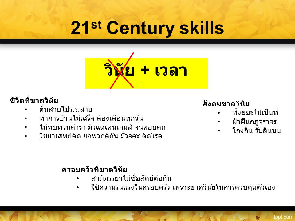 21st Century skills วินัย + เวลา ชีวิตที่ขาดวินัย สังคมขาดวินัย