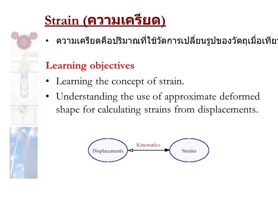Strain (ความเครียด) Learning objectives
