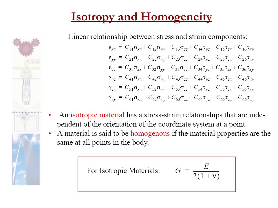 Isotropy and Homogeneity