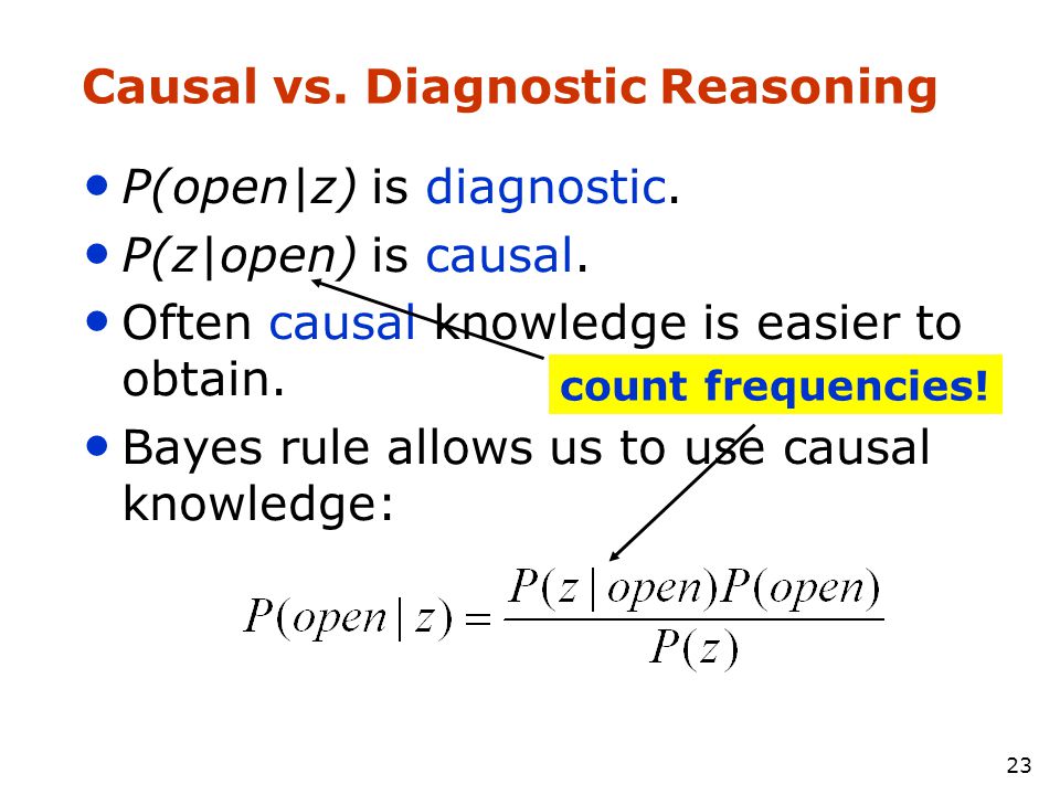 Causal vs. Diagnostic Reasoning