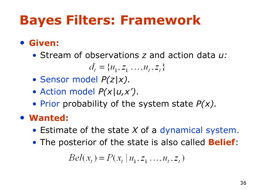 Bayes Filters: Framework