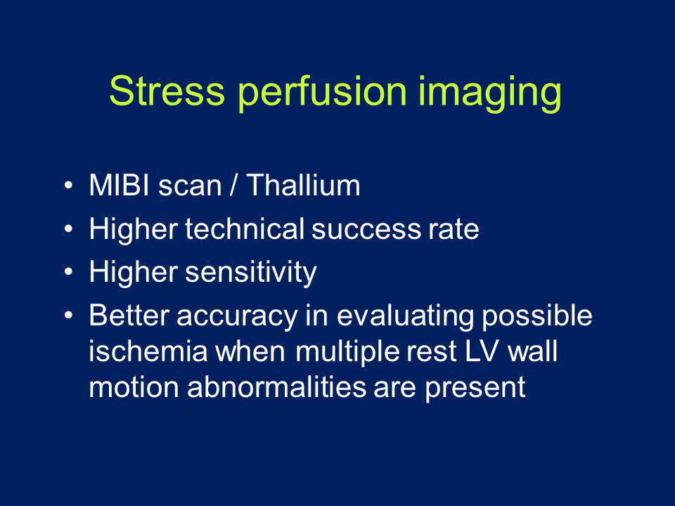 Stress perfusion imaging