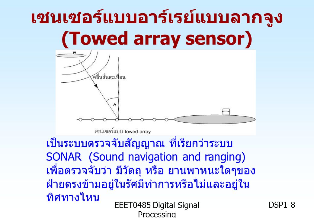 เซนเซอร์แบบอาร์เรย์แบบลากจูง (Towed array sensor)