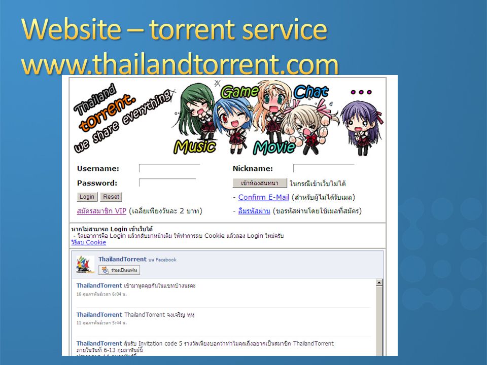 Website – torrent service