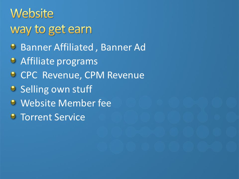 Website way to get earn Banner Affiliated , Banner Ad