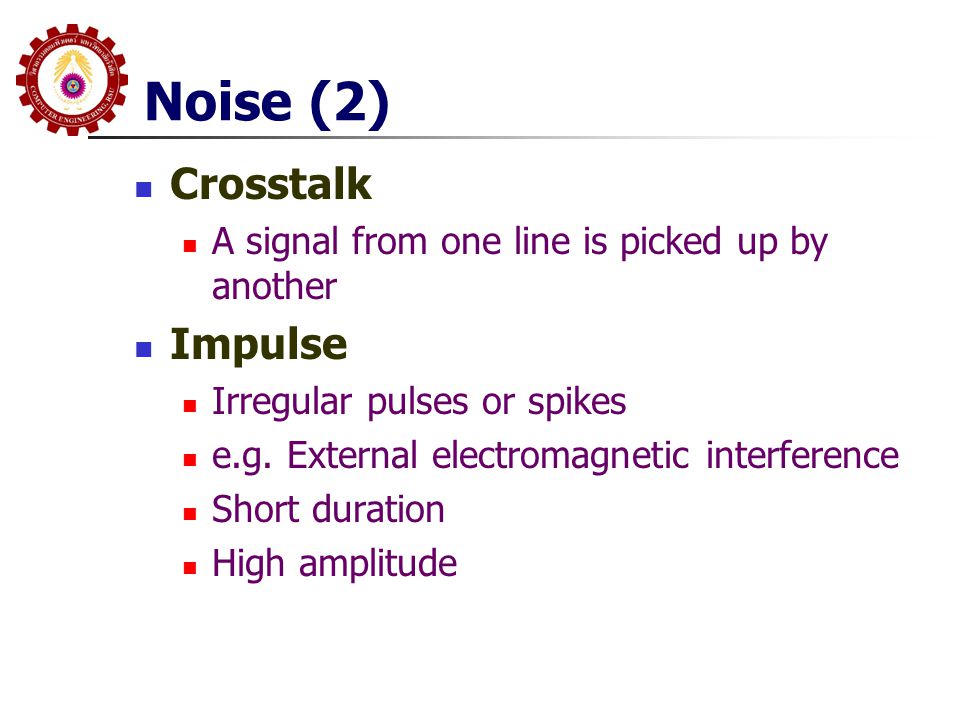 Noise (2) Crosstalk Impulse