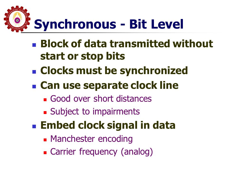 Synchronous - Bit Level