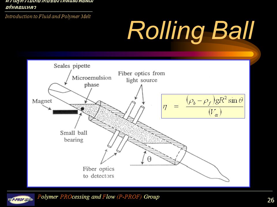 Rolling Ball Polymer PROcessing and Flow (P-PROF) Group