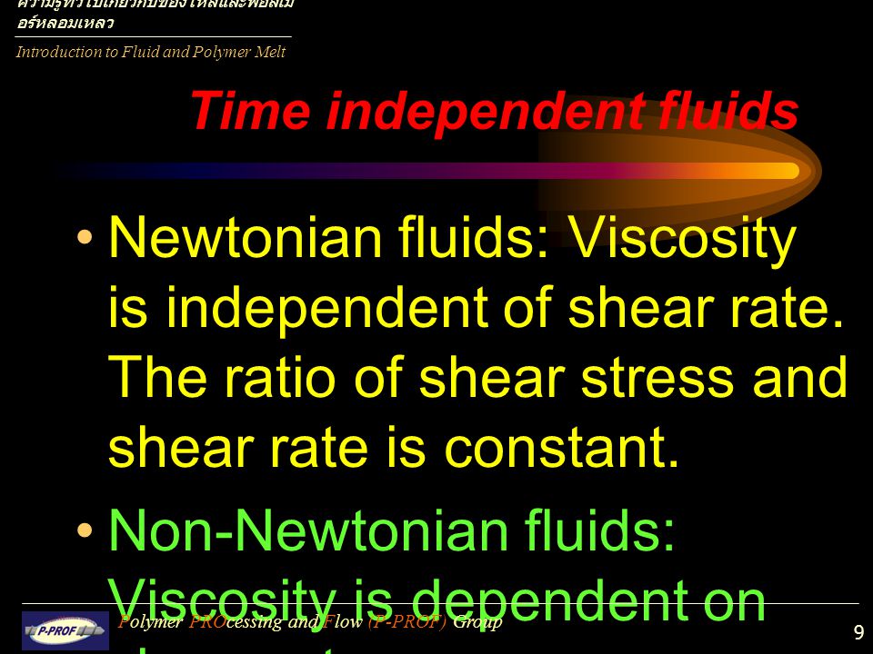 Time independent fluids