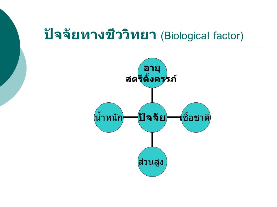 ปัจจัยทางชีววิทยา (Biological factor)