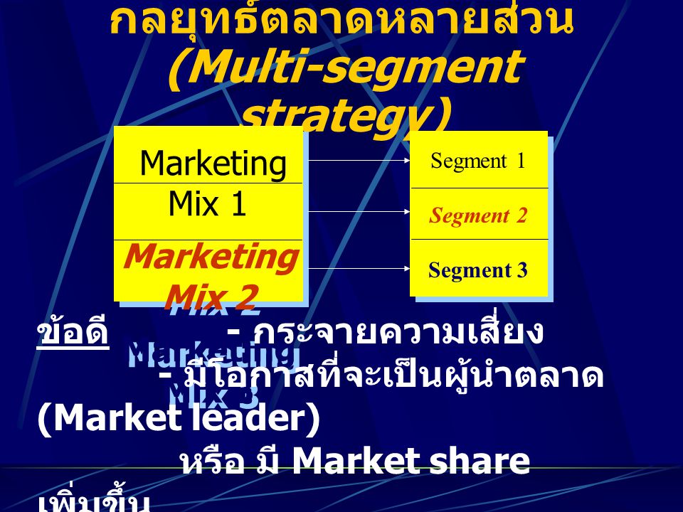 กลยุทธ์ตลาดหลายส่วน (Multi-segment strategy)