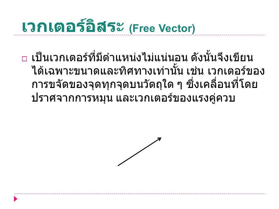 เวกเตอร์อิสระ (Free Vector)