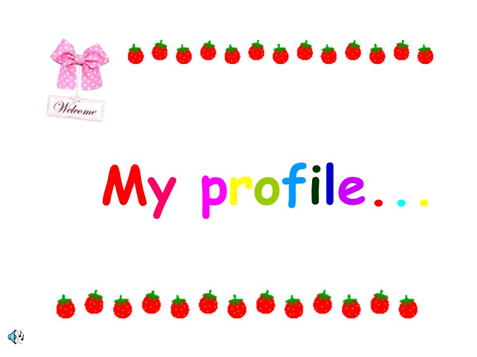 My profile...