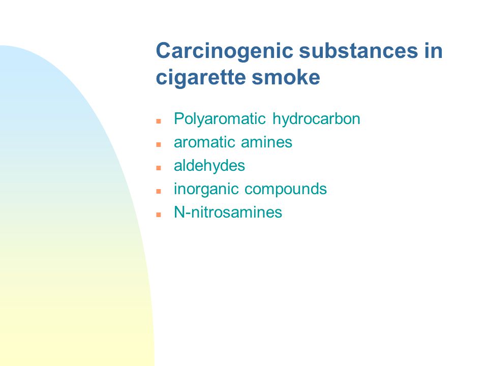 Carcinogenic substances in cigarette smoke