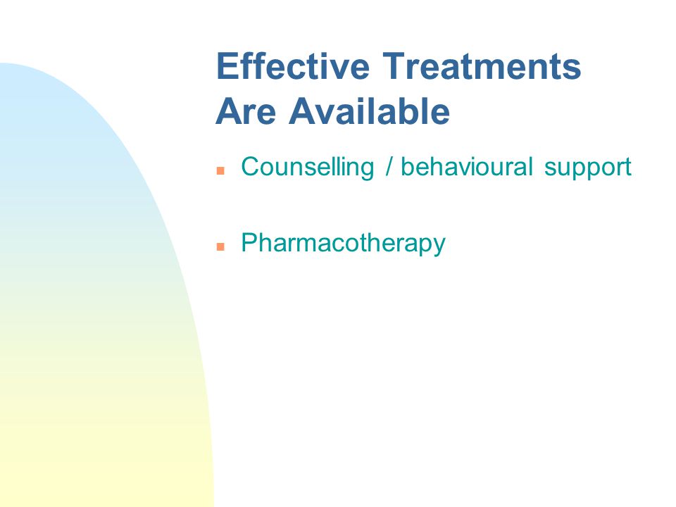 Effective Treatments Are Available