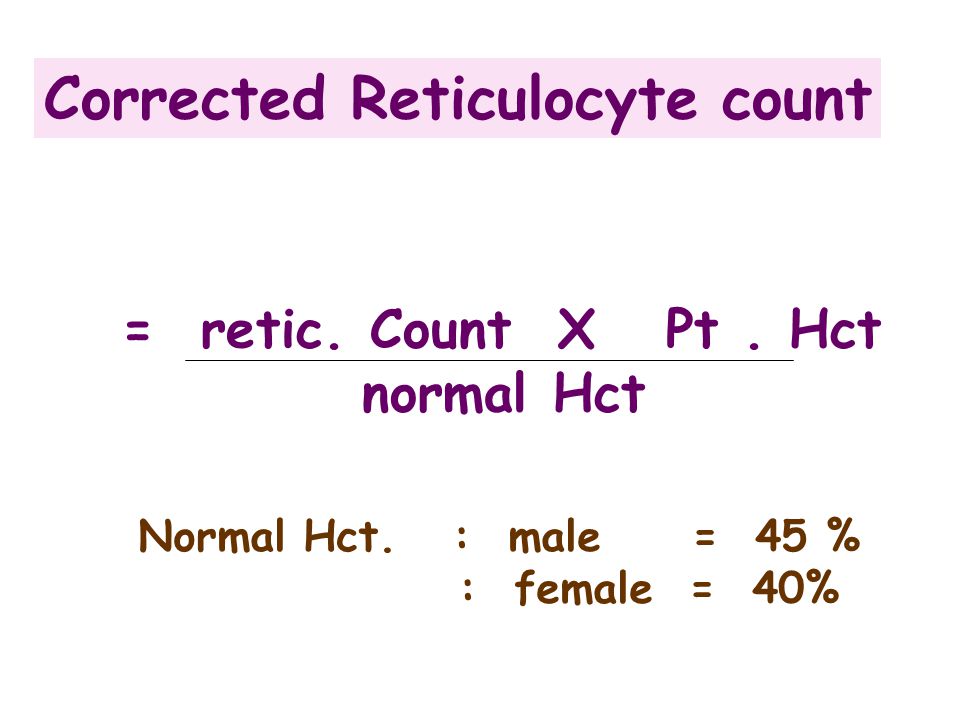 Corrected Reticulocyte count