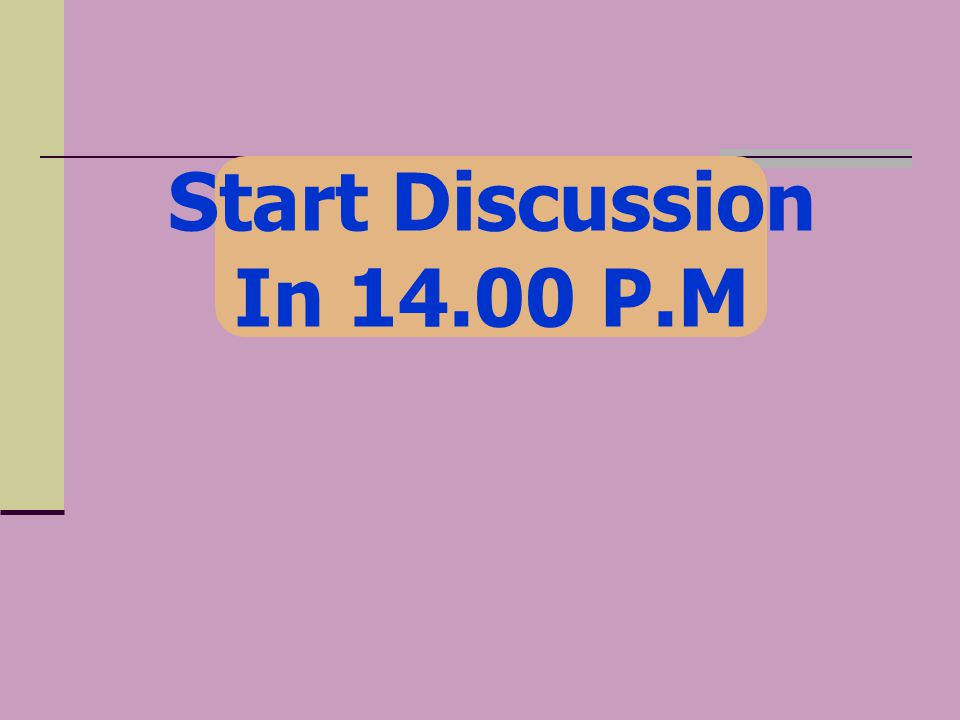 Start Discussion In P.M