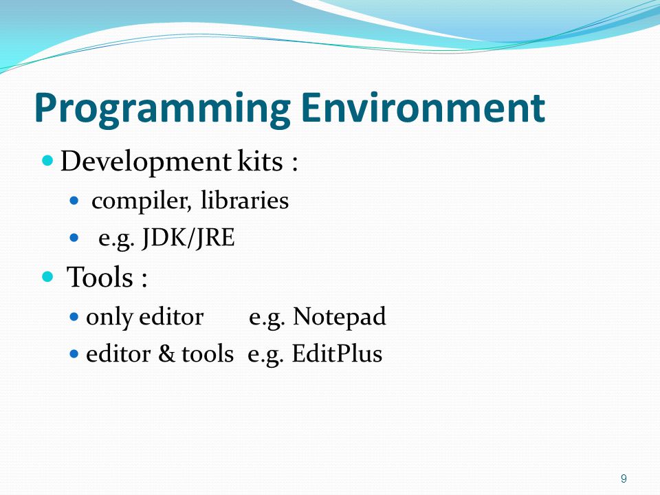 Programming Environment