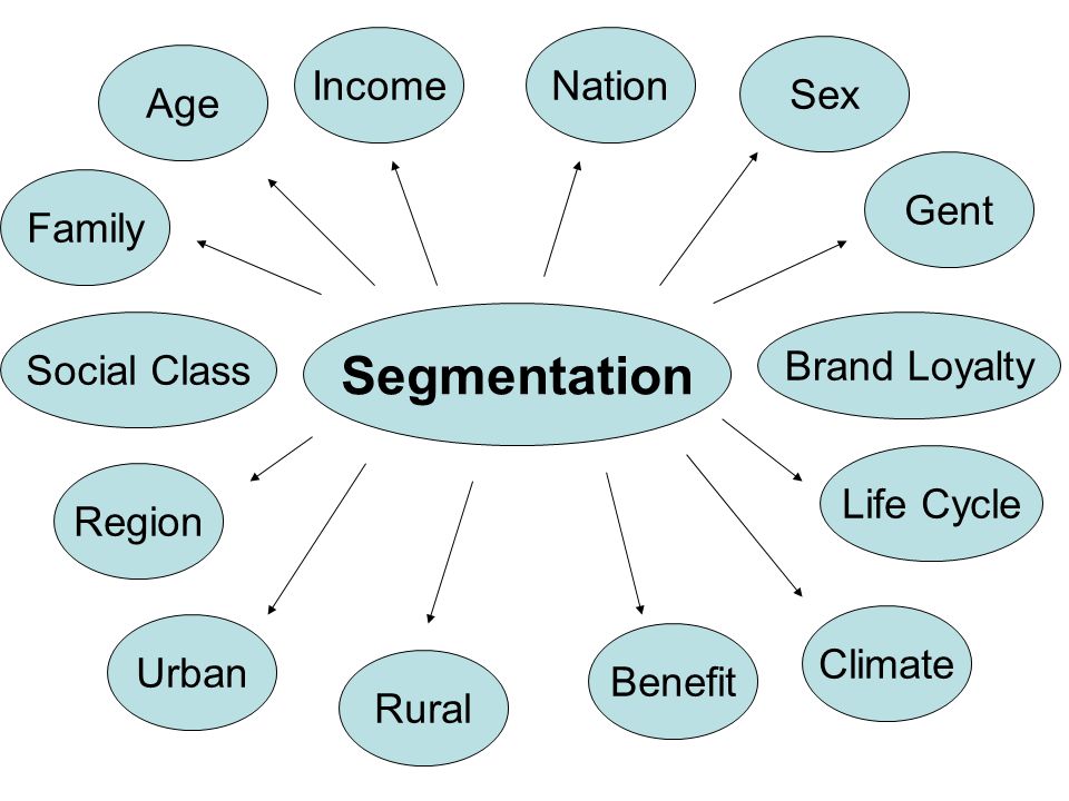 Segmentation Income Nation Sex Age Gent Family Social Class