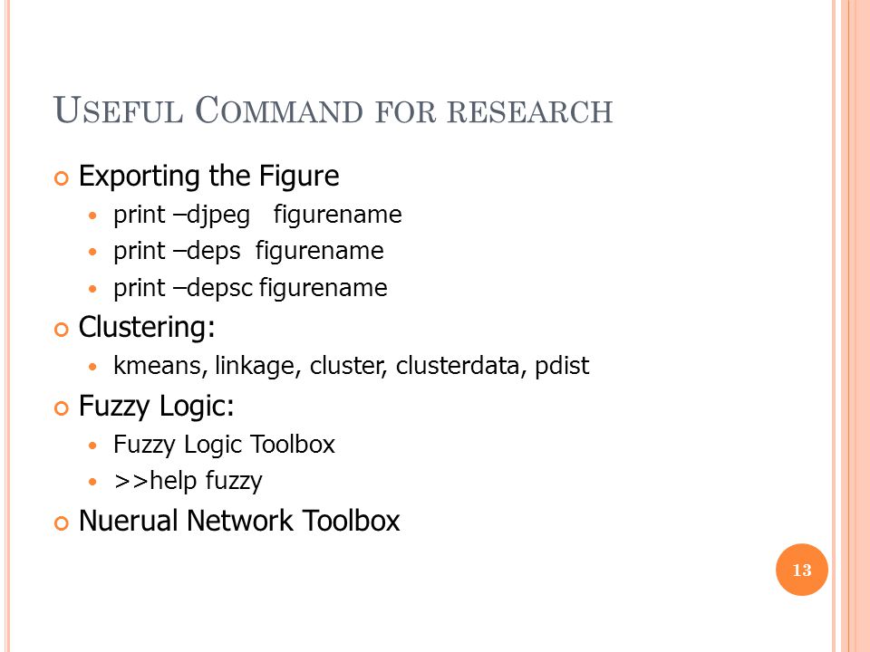 Useful Command for research