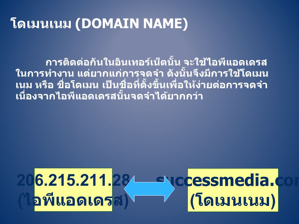 โดเมนเนม (Domain name)