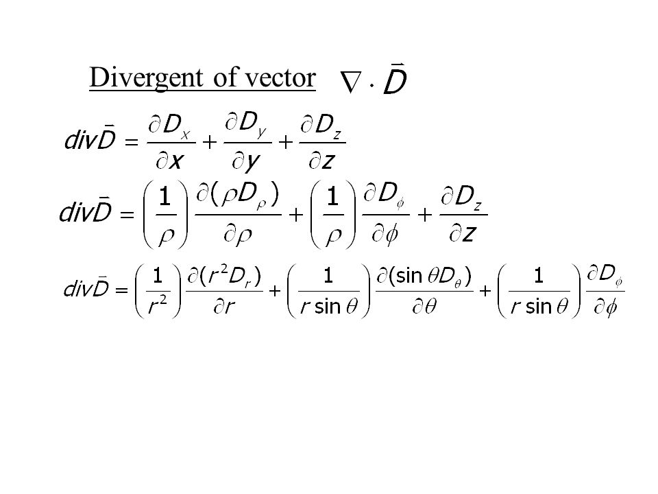 Divergent of vector