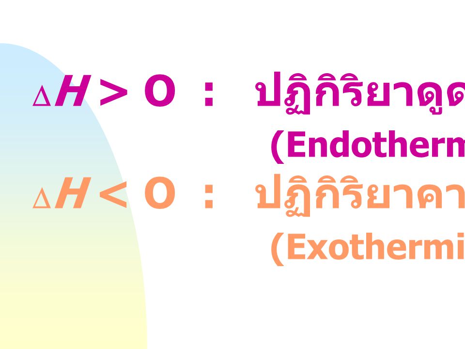 (Endothermic reaction) (Exothermic reaction)