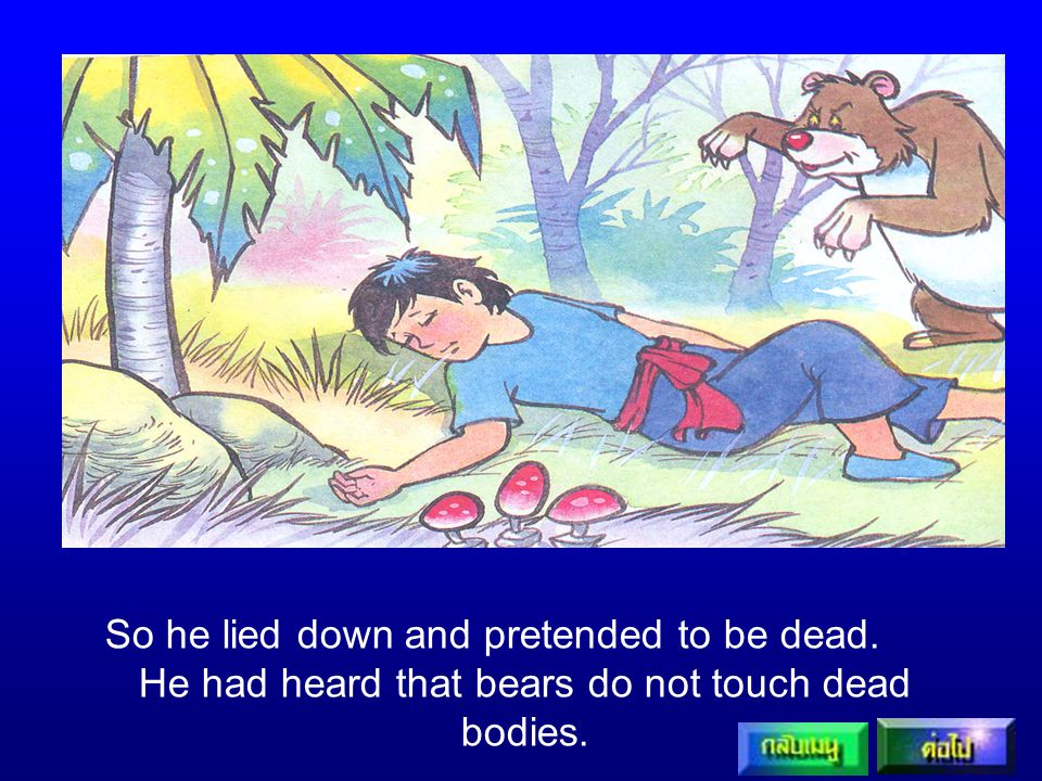 He had heard that bears do not touch dead bodies.