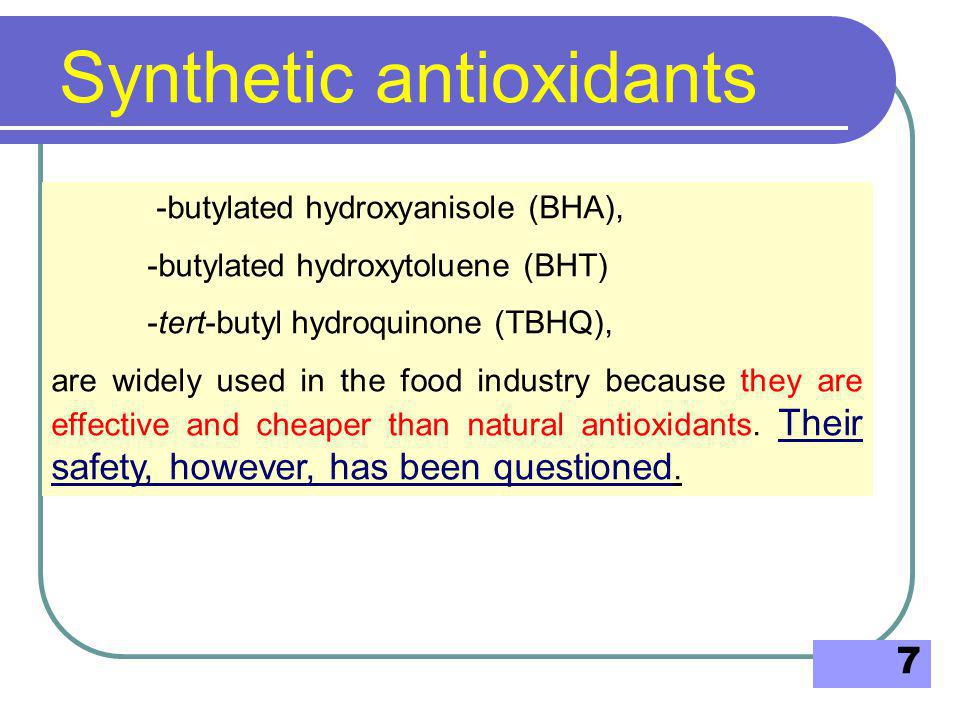 Synthetic antioxidants