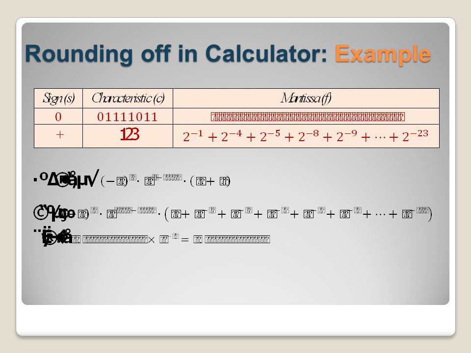 Rounding off in Calculator: Example