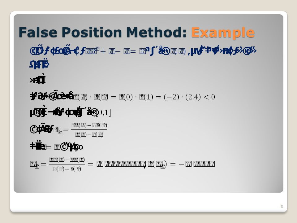 False Position Method: Example