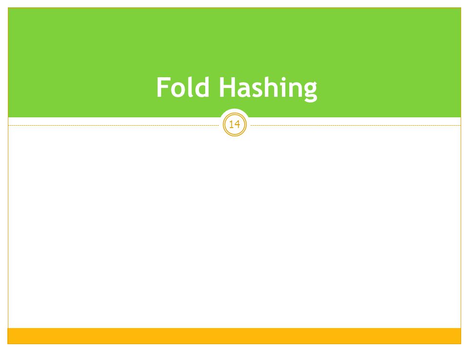 Fold Hashing