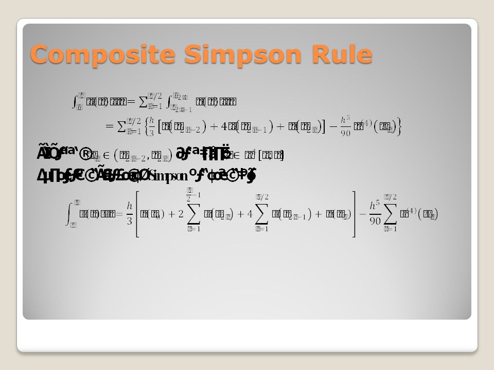 Composite Simpson Rule