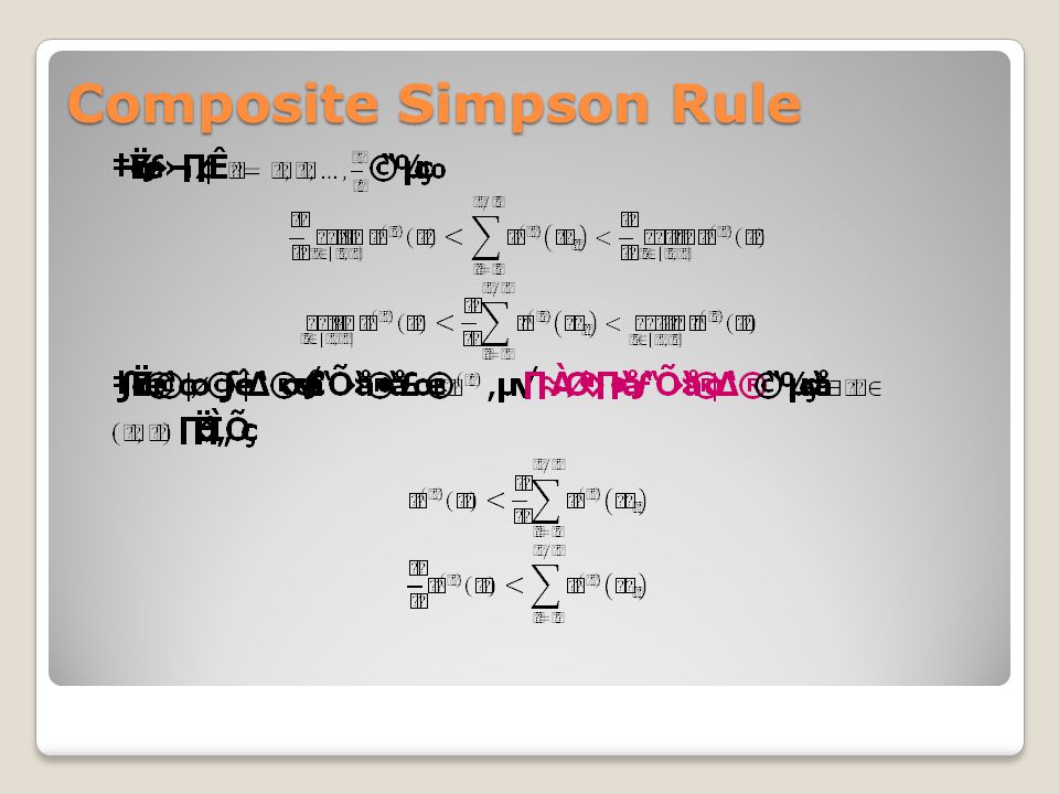 Composite Simpson Rule