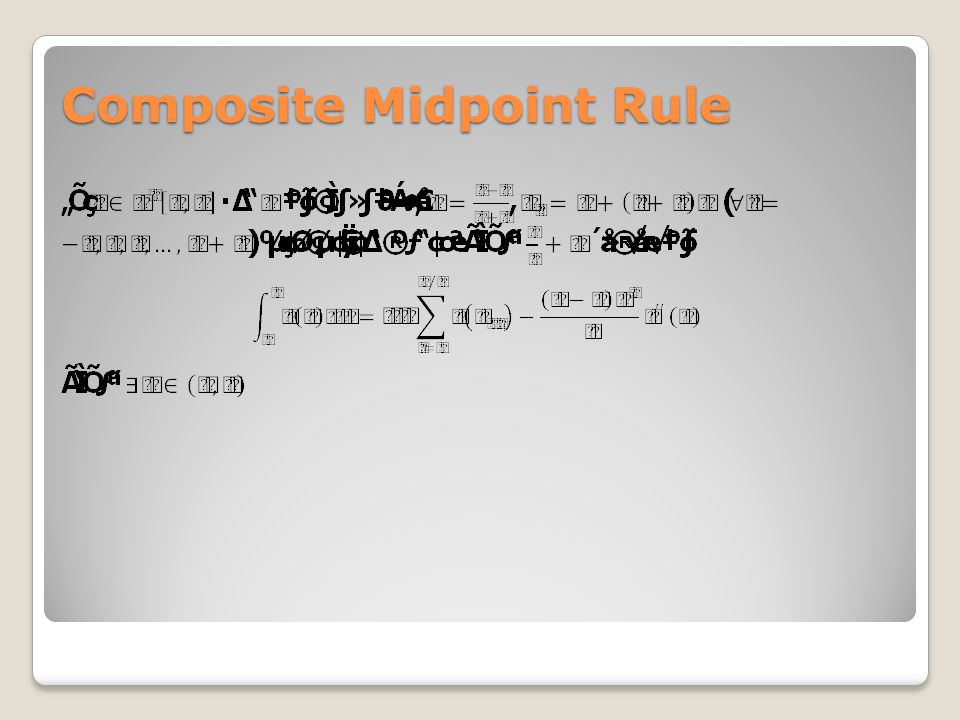Composite Midpoint Rule