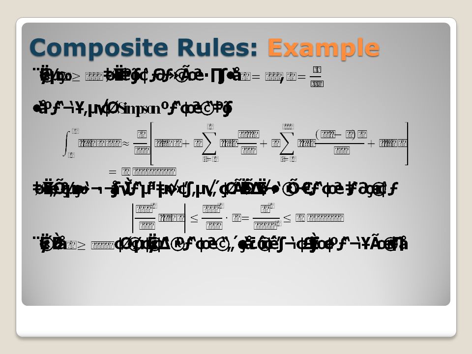 Composite Rules: Example