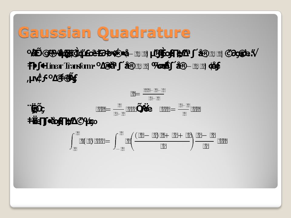 Gaussian Quadrature