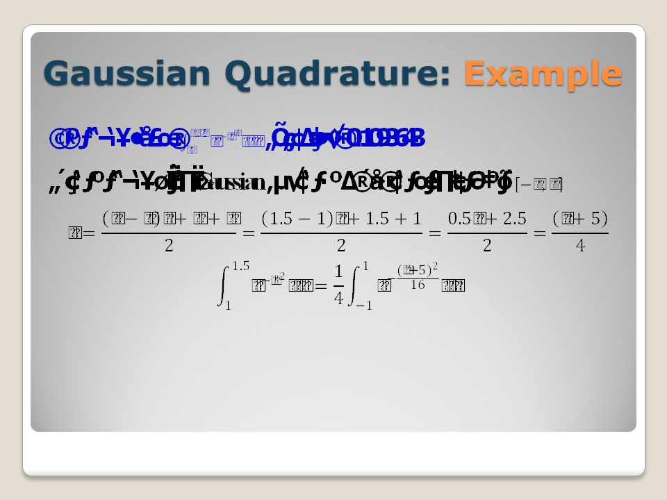 Gaussian Quadrature: Example