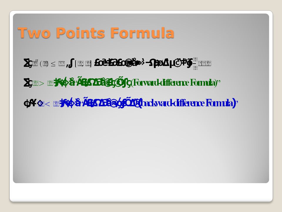 Two Points Formula